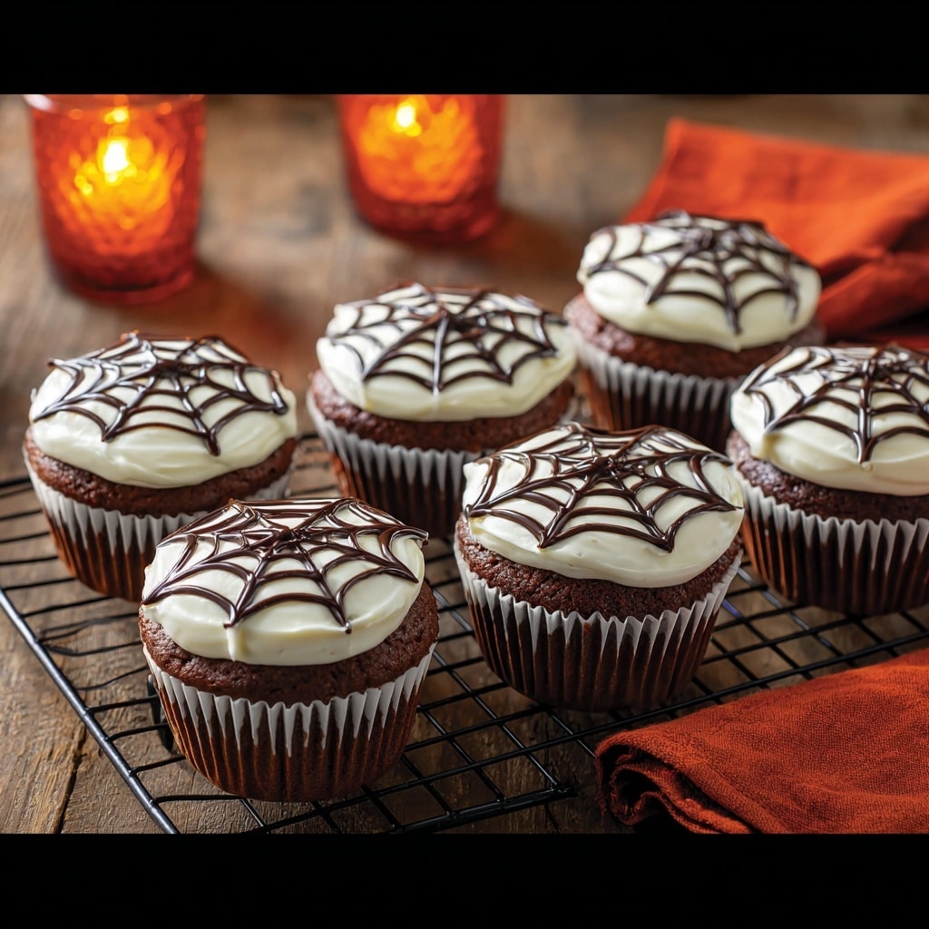 Halloween Cupcakes with Cobweb Icing Recipe