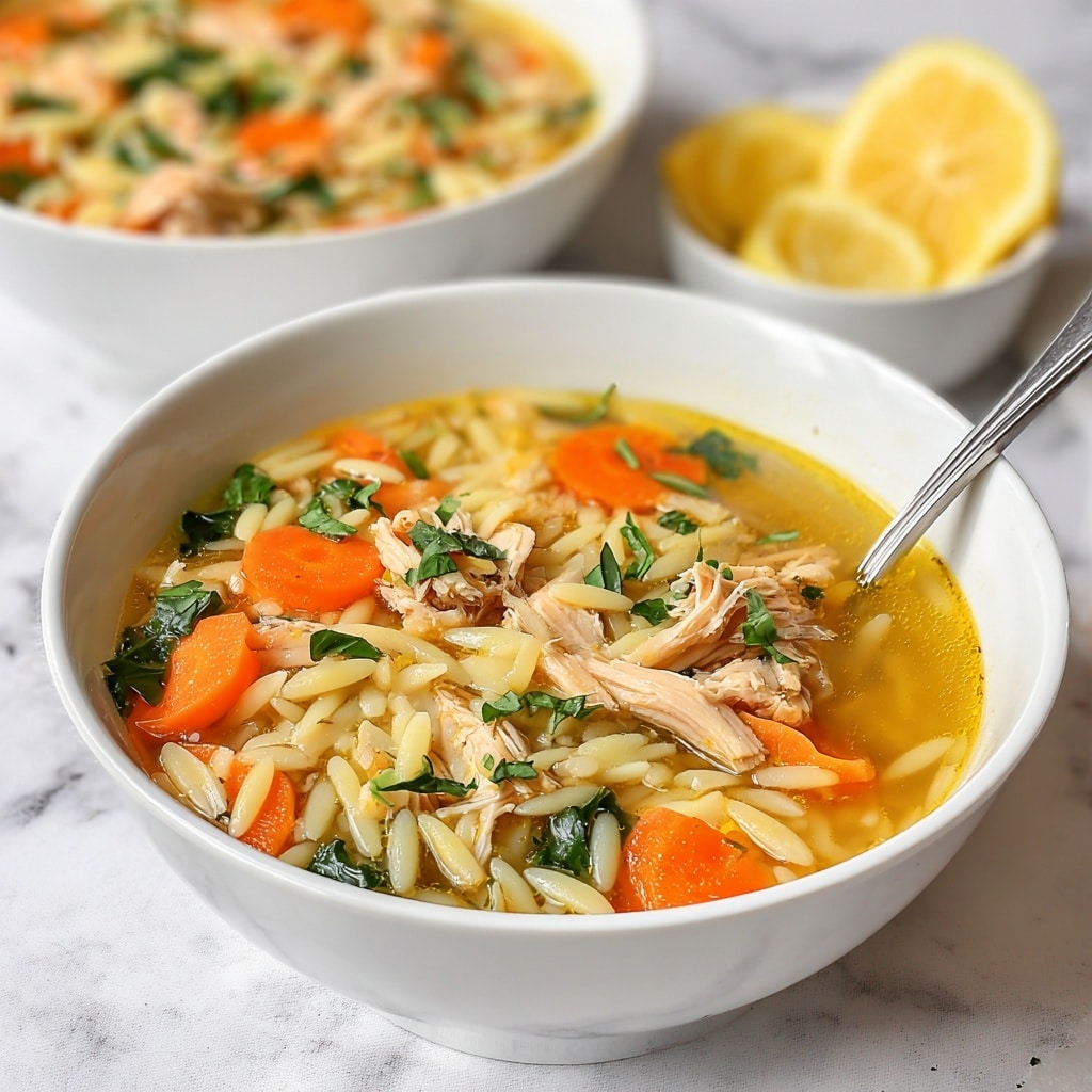Lemon Chicken Orzo Soup Recipe - Recipe Image