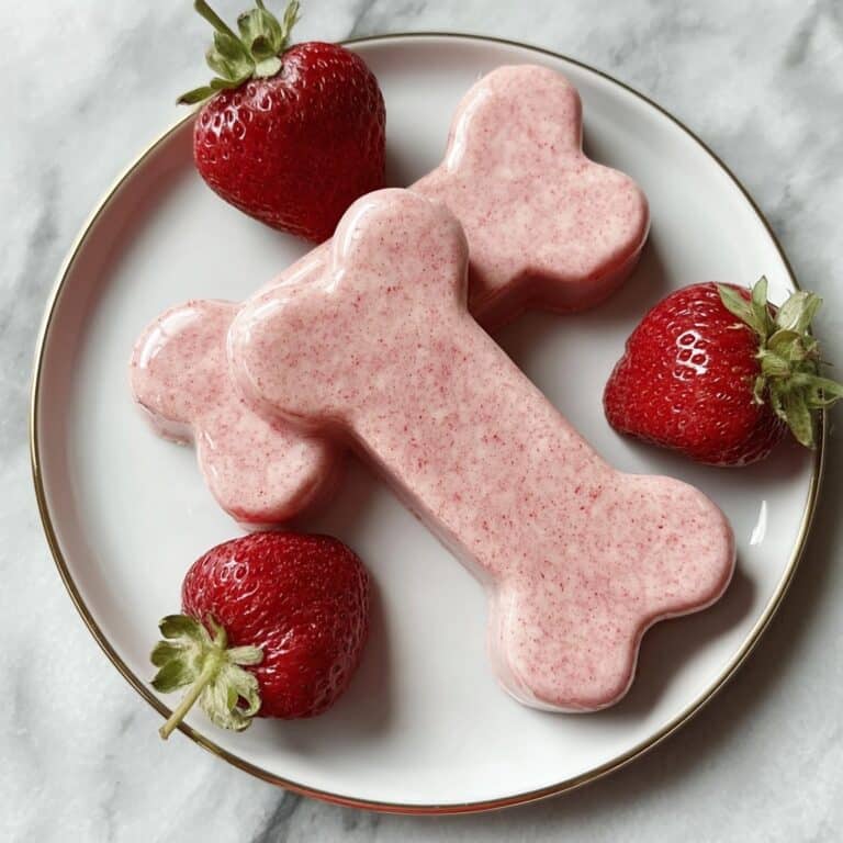 Strawberry and Yogurt Frozen Dog Treats Recipe