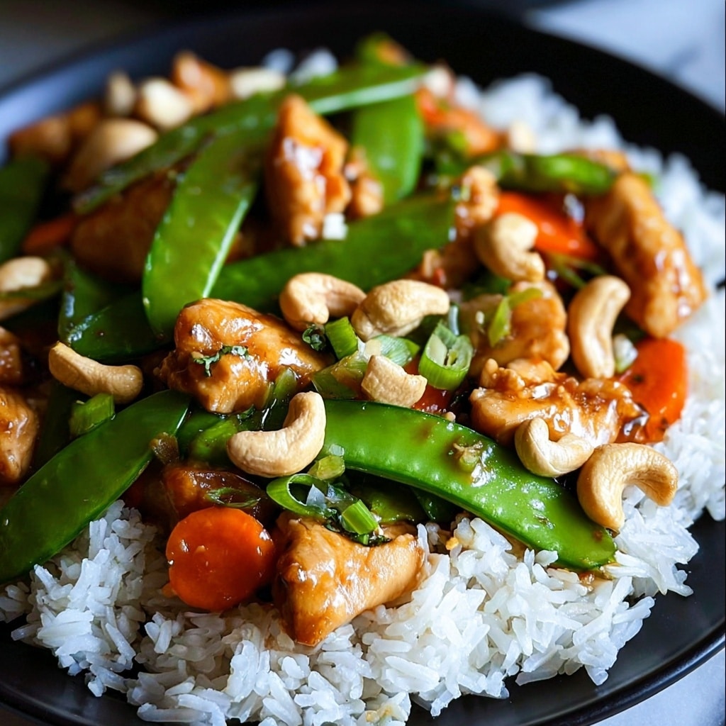 Cashew Chicken with Honey and Ginger Sauce Recipe - Recipe Image
