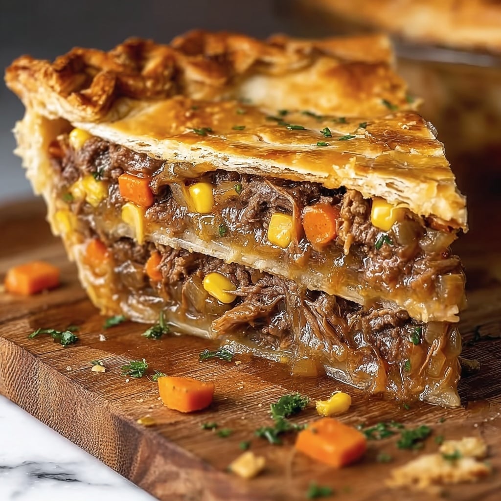 Brisket Pot Pie with Cheddar and Monterey Jack Recipe