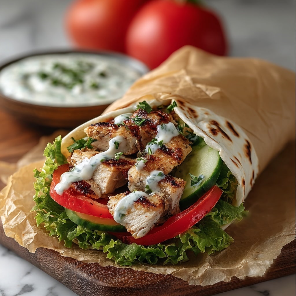 Greek Chicken Gyros with Tzatziki Sauce Recipe