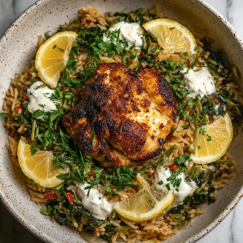 Air Fryer Greek Lemon Chicken and Rice Bake Recipe - Recipe Image