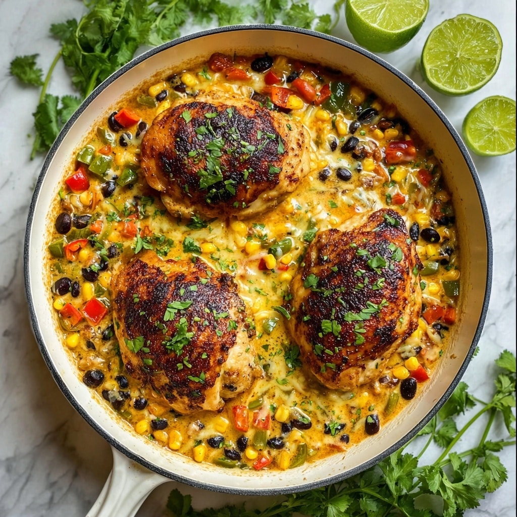 Cowboy Chicken with Black Beans, Corn, and Melted Cheese Recipe - Recipe Image