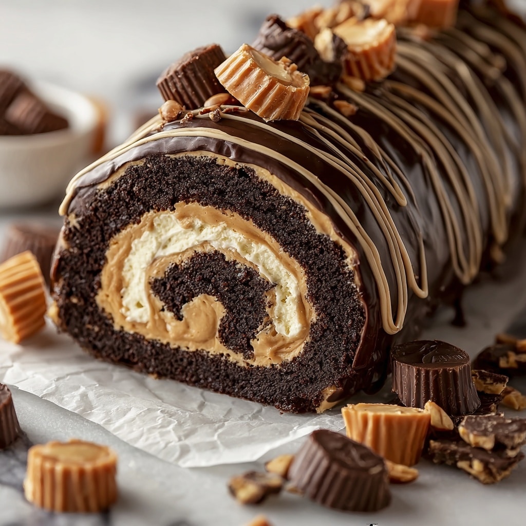 Peanut Butter Cup Cake Roll Recipe - Recipe Image