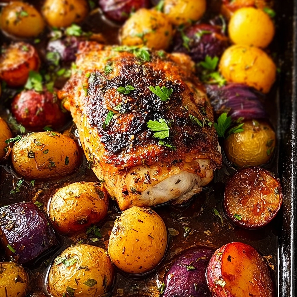One Pan Balsamic Chicken and Veggies Recipe - Recipe Image