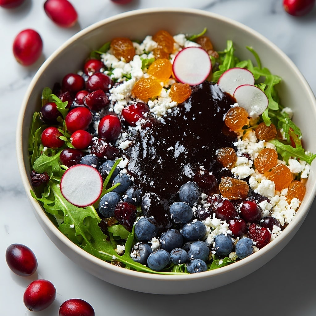 Cranberry Blueberry Salad with Blueberry Balsamic Dressing Recipe - Recipe Image