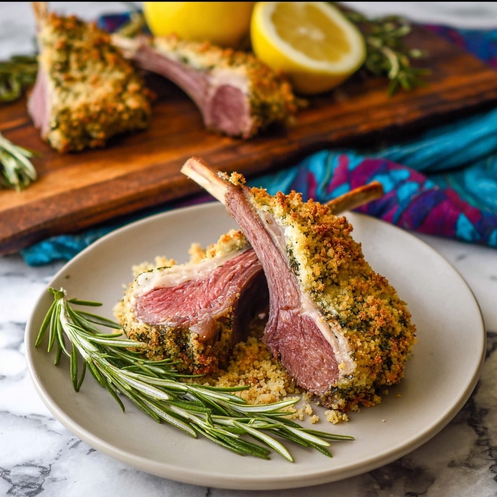 Dijon Herb Crusted Rack of Lamb Recipe - Recipe Image