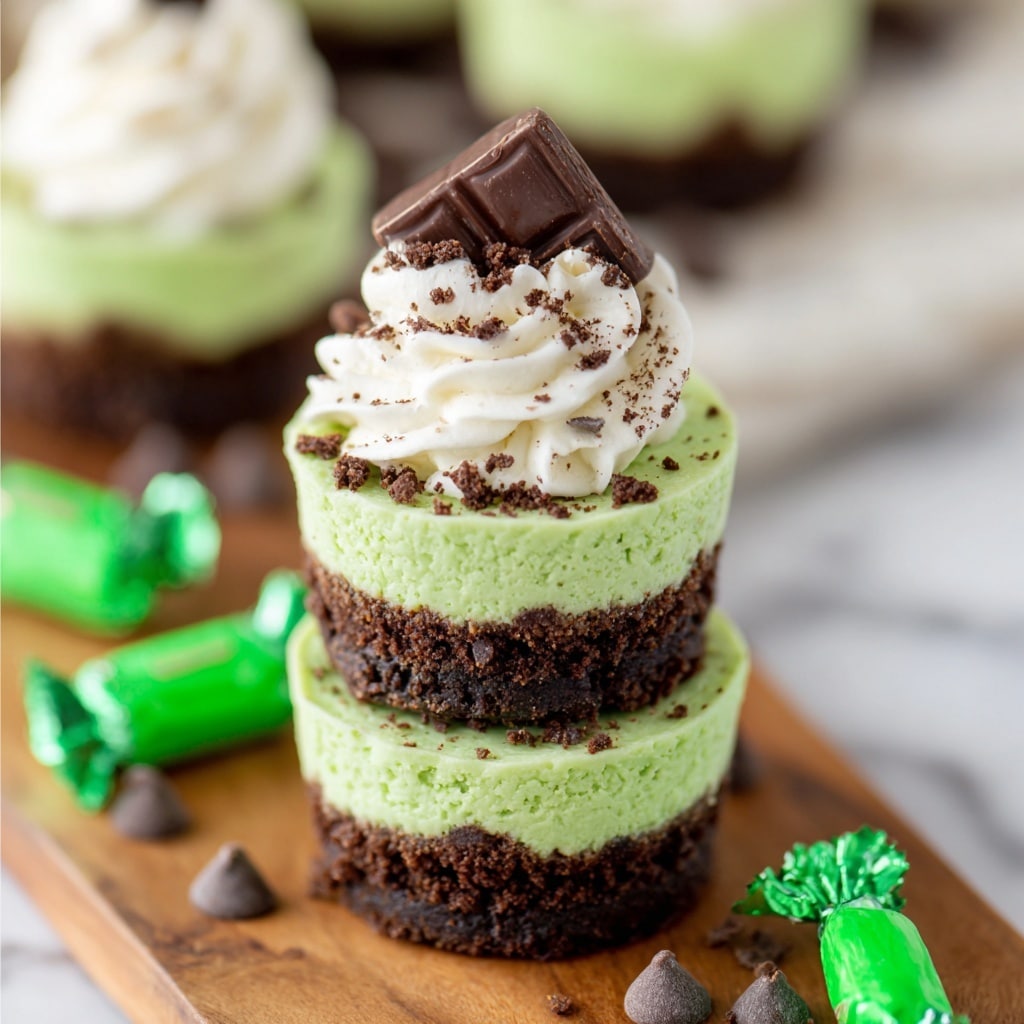Mini Mint Cheesecakes Recipe - Recipe Image