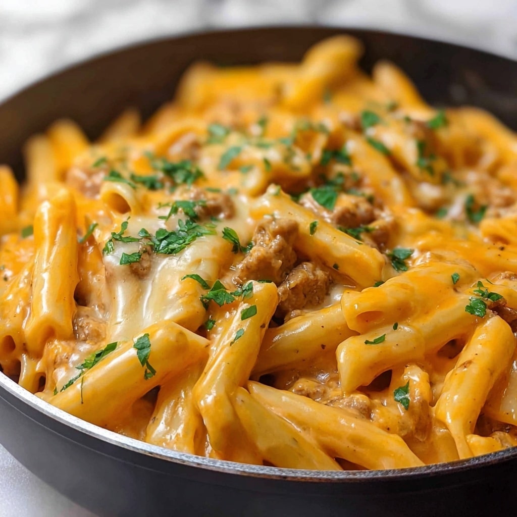 One Pot Cheesy Chicken Pasta Recipe - Recipe Image