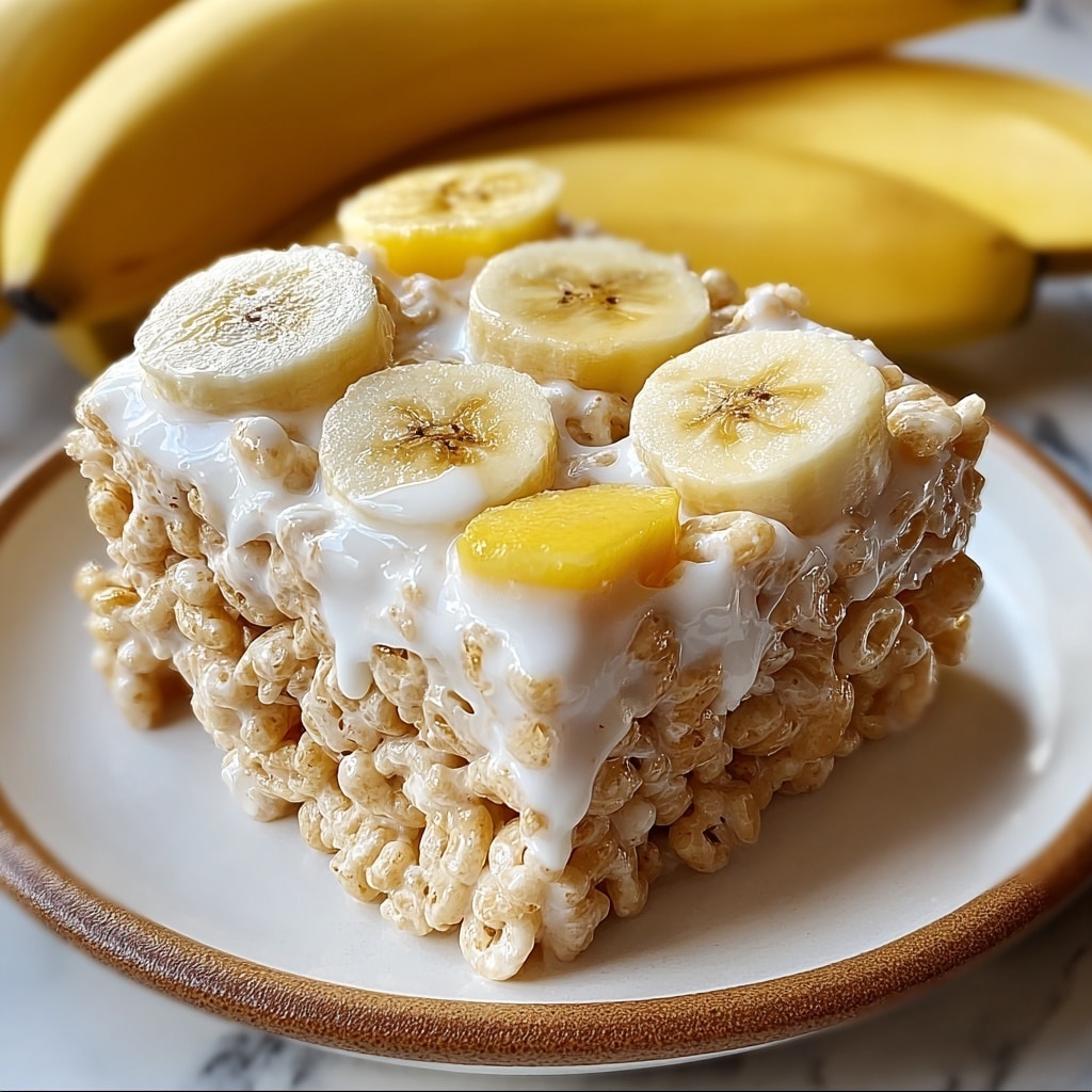 Banana Pudding Rice Krispie Treats Recipe - Recipe Image