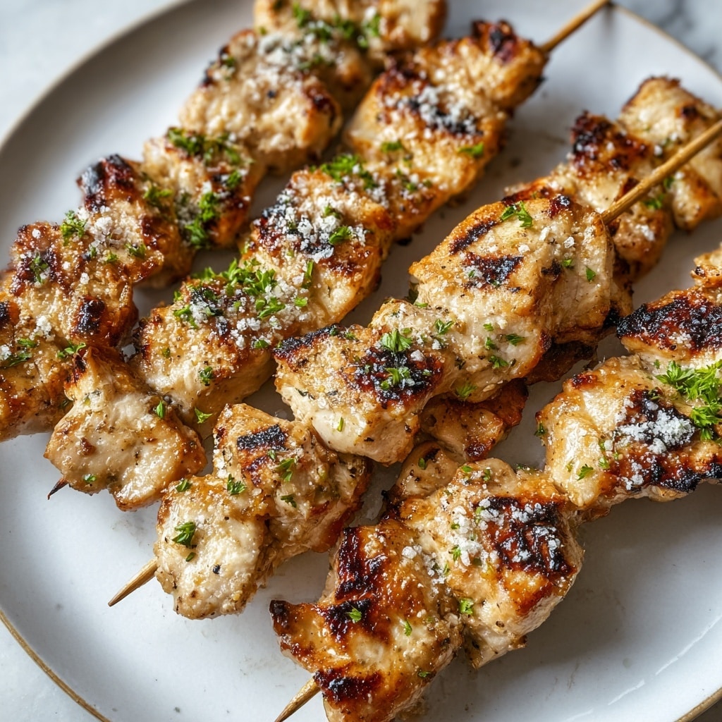 Garlic Parmesan Chicken Skewers Recipe - Recipe Image