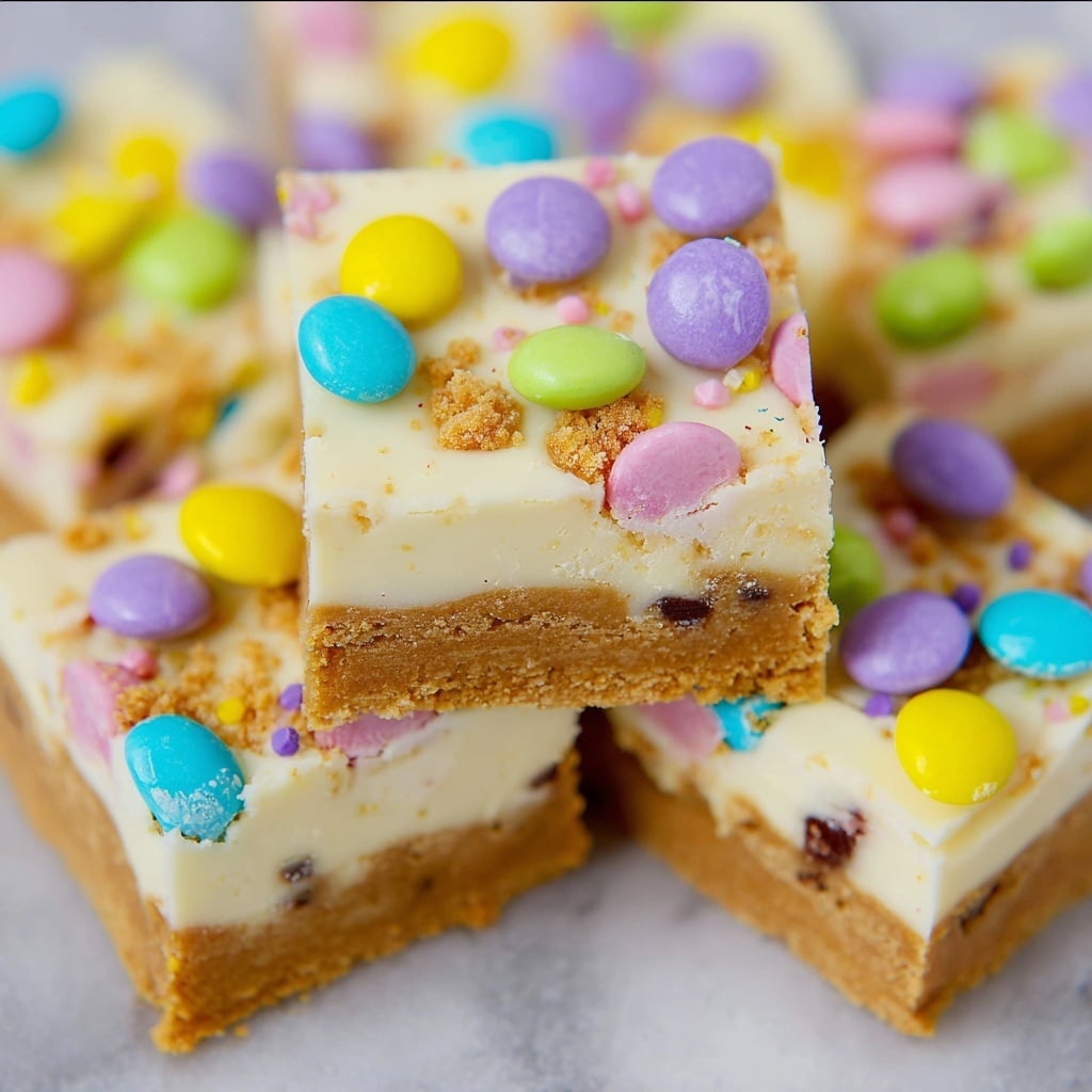 No Bake Easter Peanut Butter Bars Recipe - Recipe Image