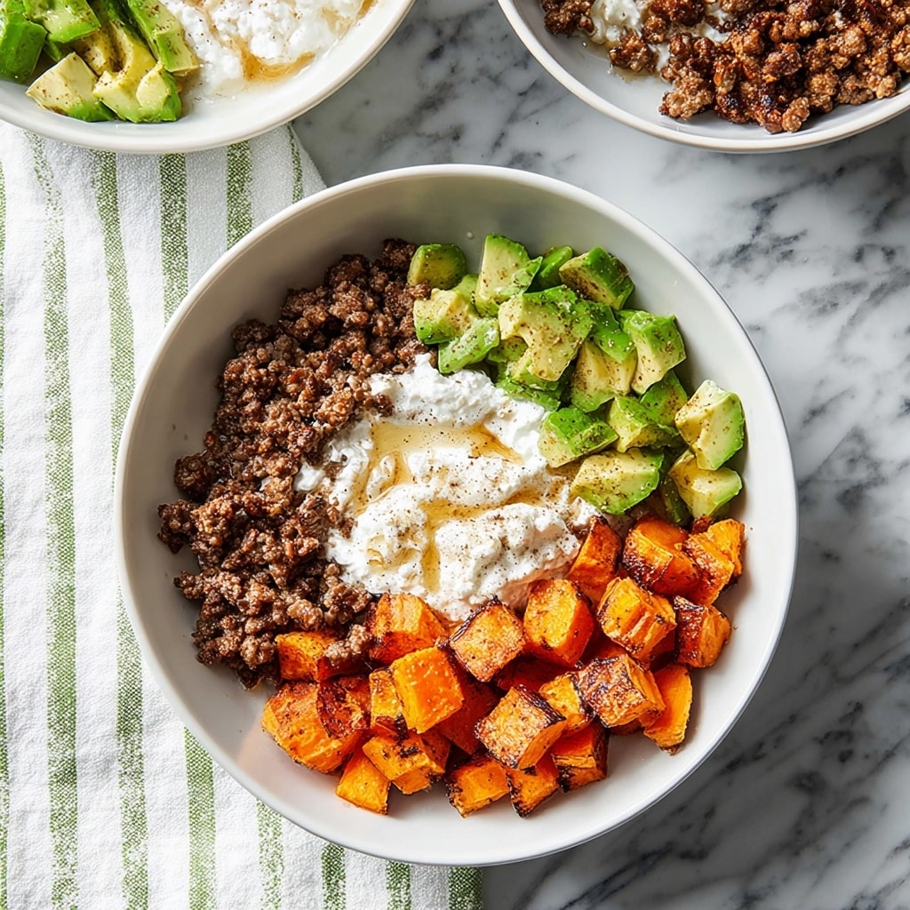 Hot Honey Sweet Potato Beef Bowl Recipe - Recipe Image