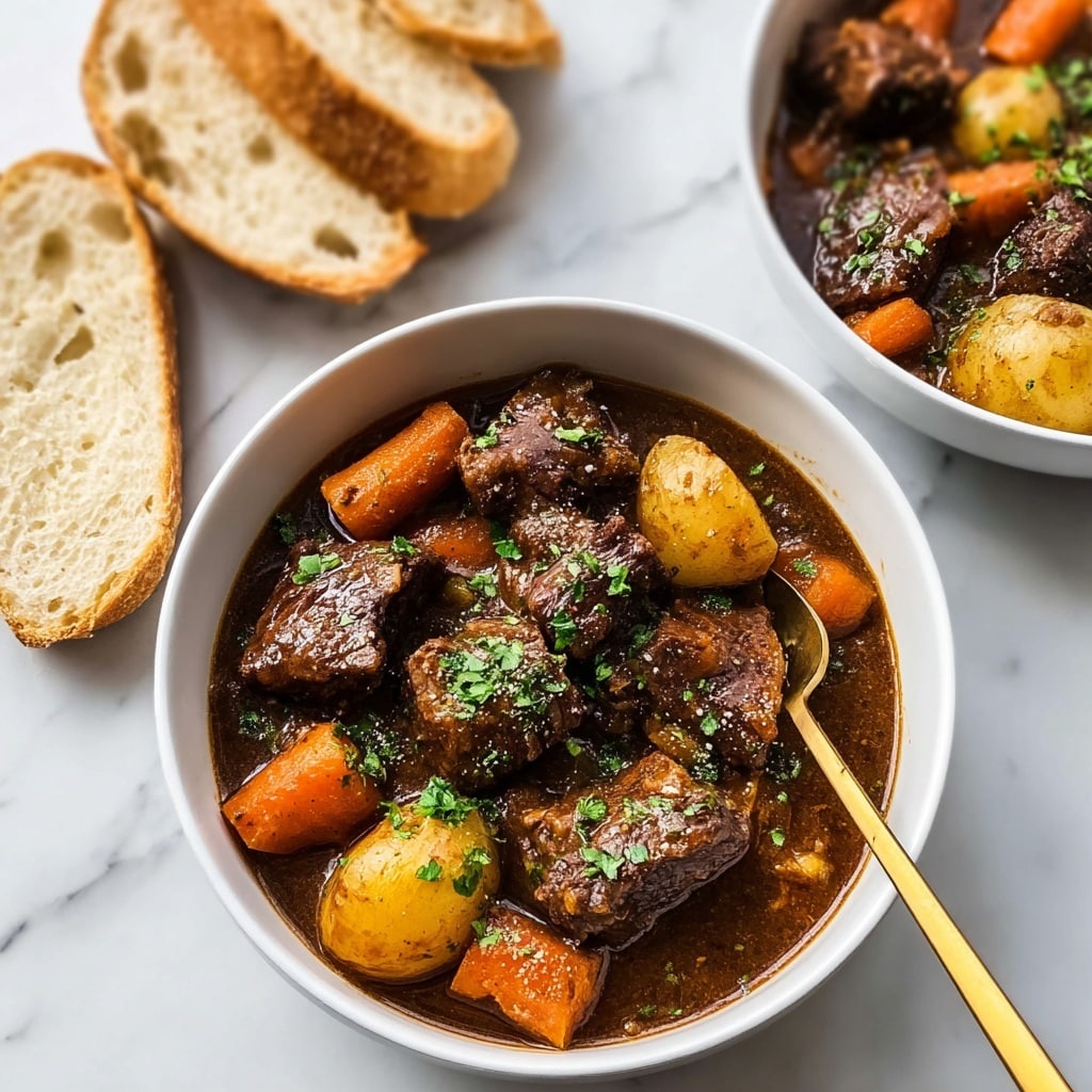 Hearty Beef Stew with Red Wine and Root Vegetables Recipe - Recipe Image