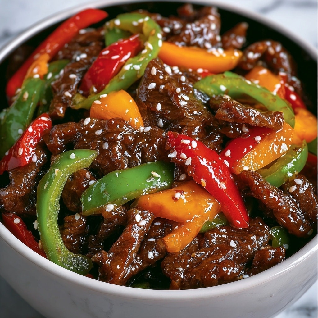 Slow Cooker Pepper Steak Recipe - Recipe Image