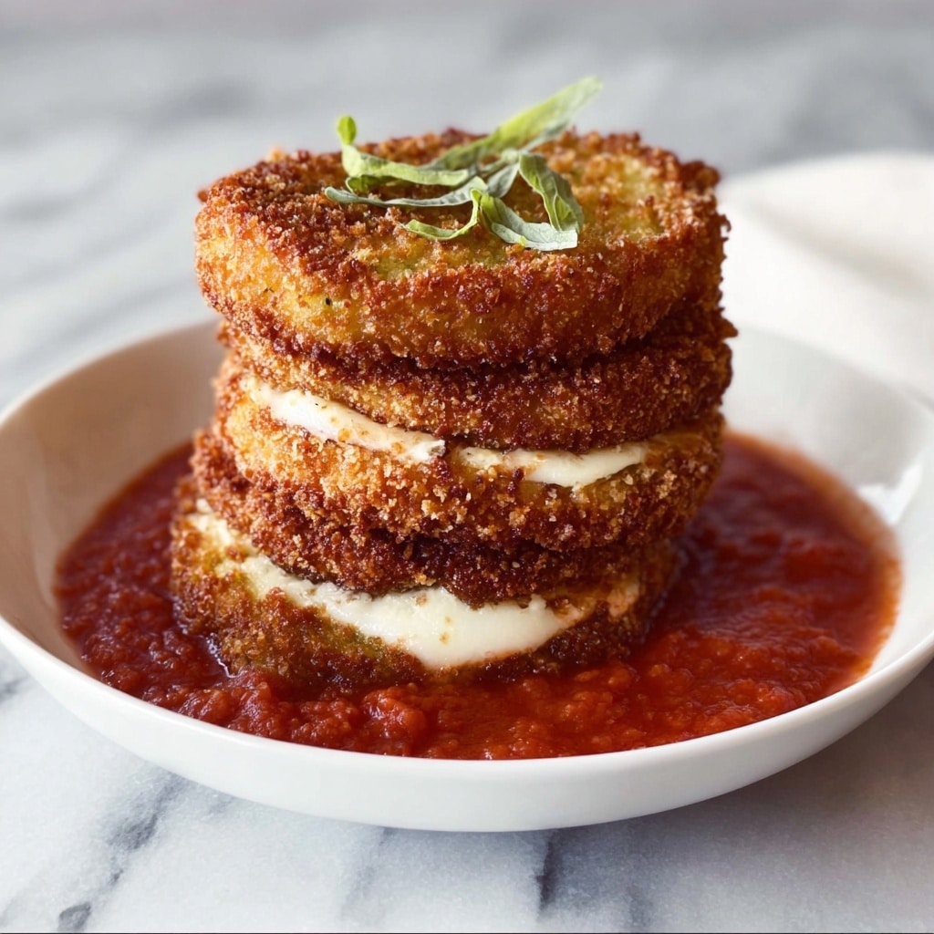 Eggplant and Goat Cheese Sandwiches with Tomato Tarragon Sauce Recipe - Recipe Image