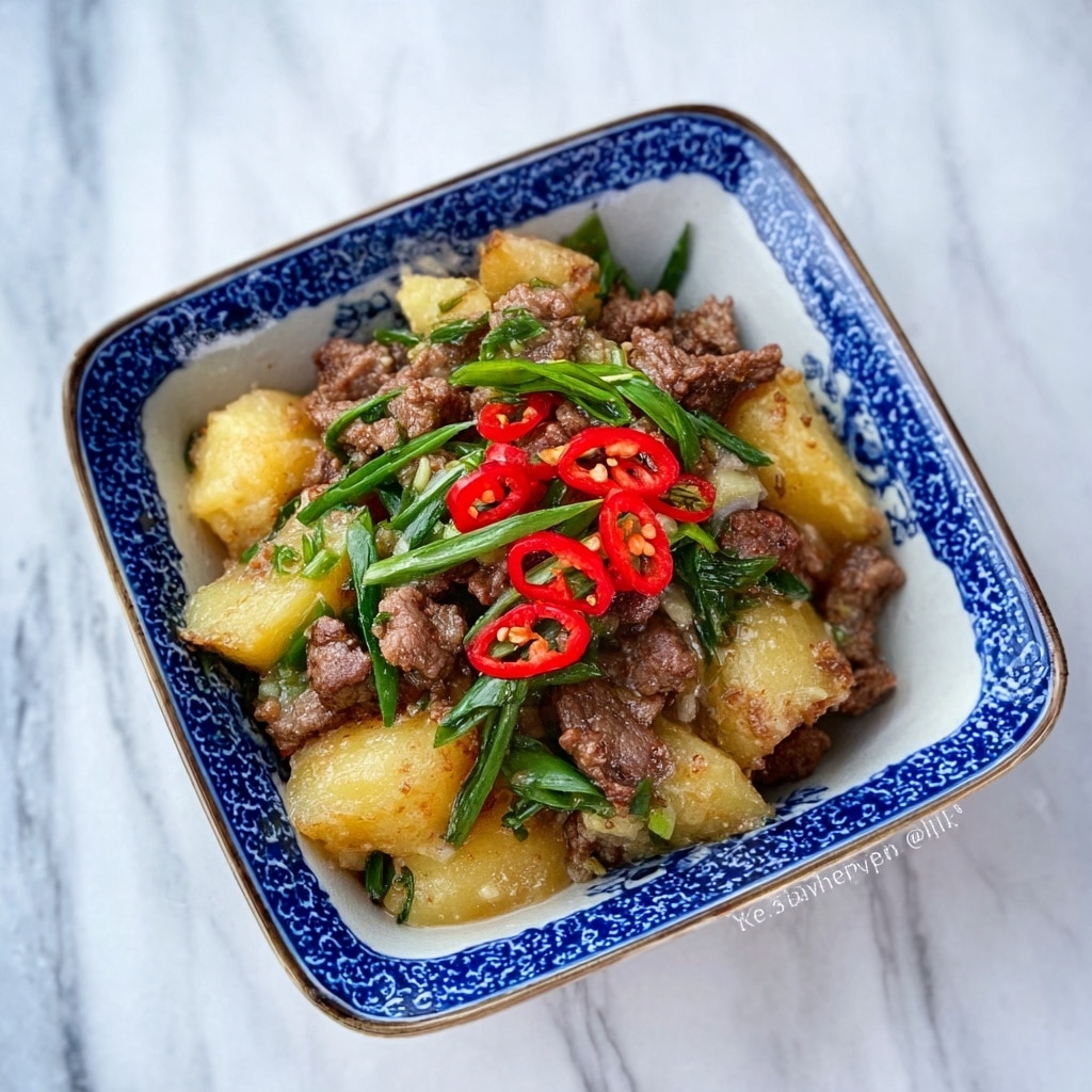 Stir-Fry with Chinese Yam and Beef Recipe - Recipe Image