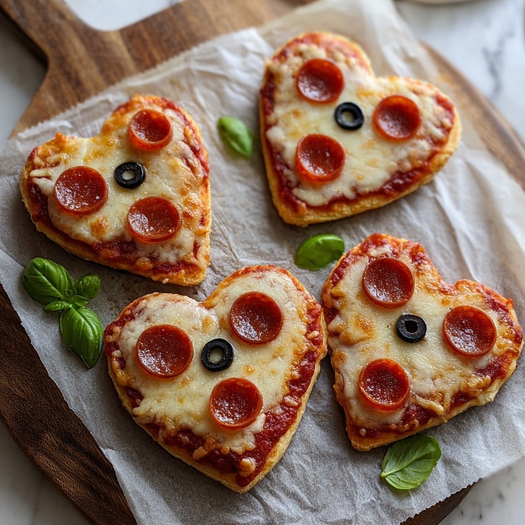 Heart Shaped Mini Pizzas Recipe - Recipe Image