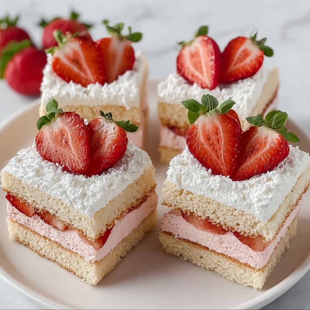 Delicious Strawberry Tea Sandwiches for Summer Parties Recipe - Recipe Image