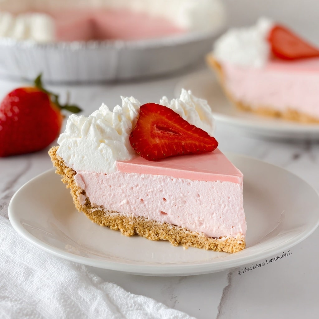 No Bake Strawberry Jello Pie Recipe - Recipe Image