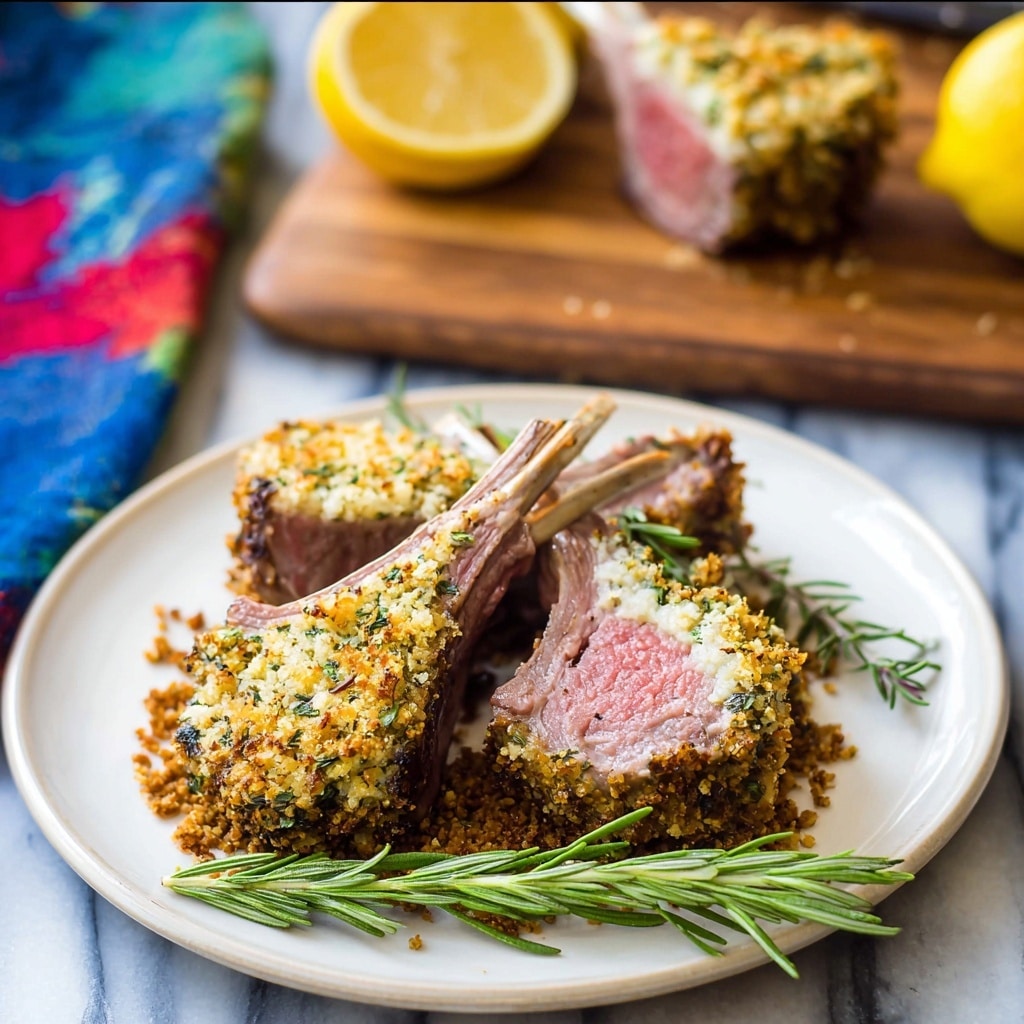 Dijon Herb Crusted Rack of Lamb Recipe - Recipe Image