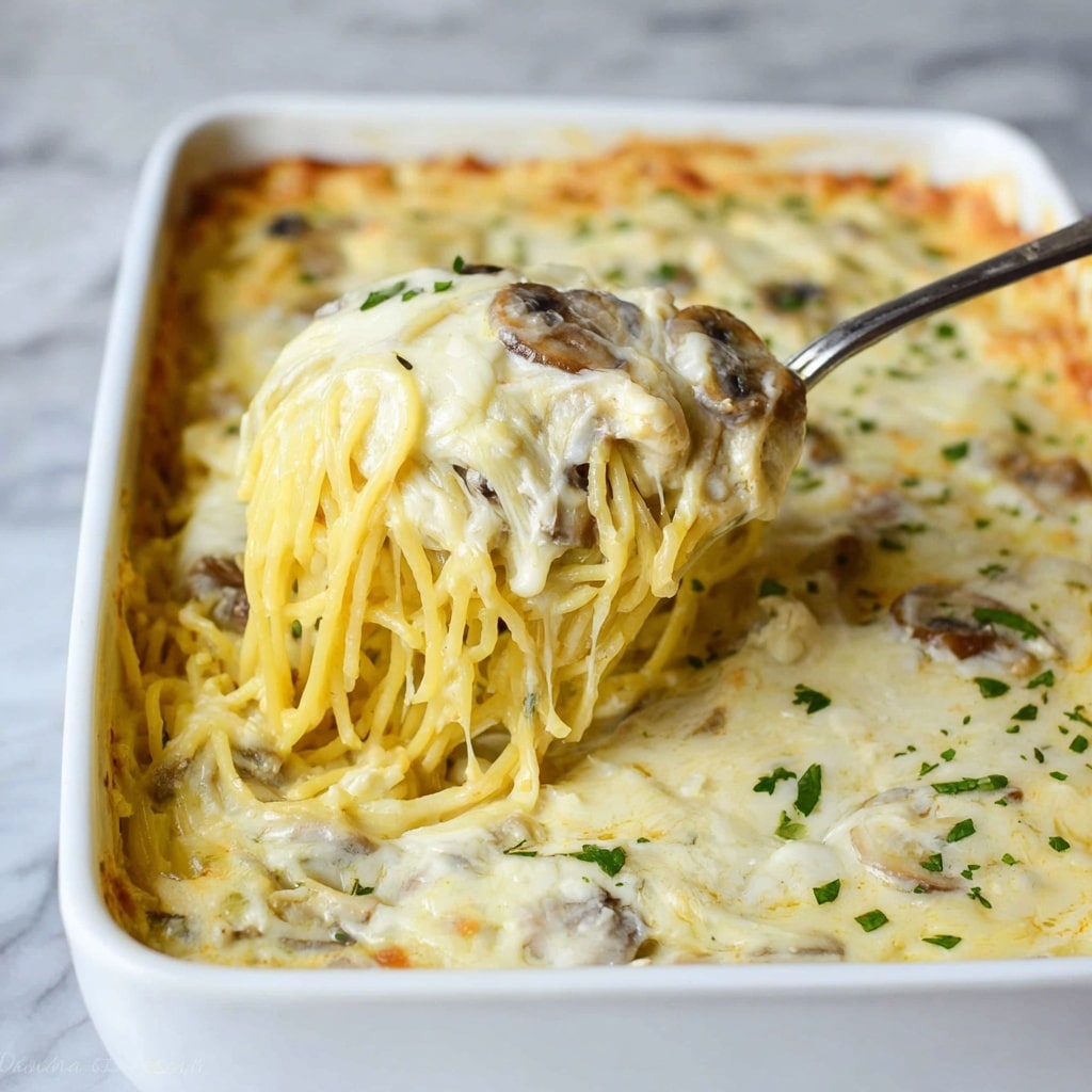 Creamy Chicken Tetrazzini Casserole Recipe - Recipe Image