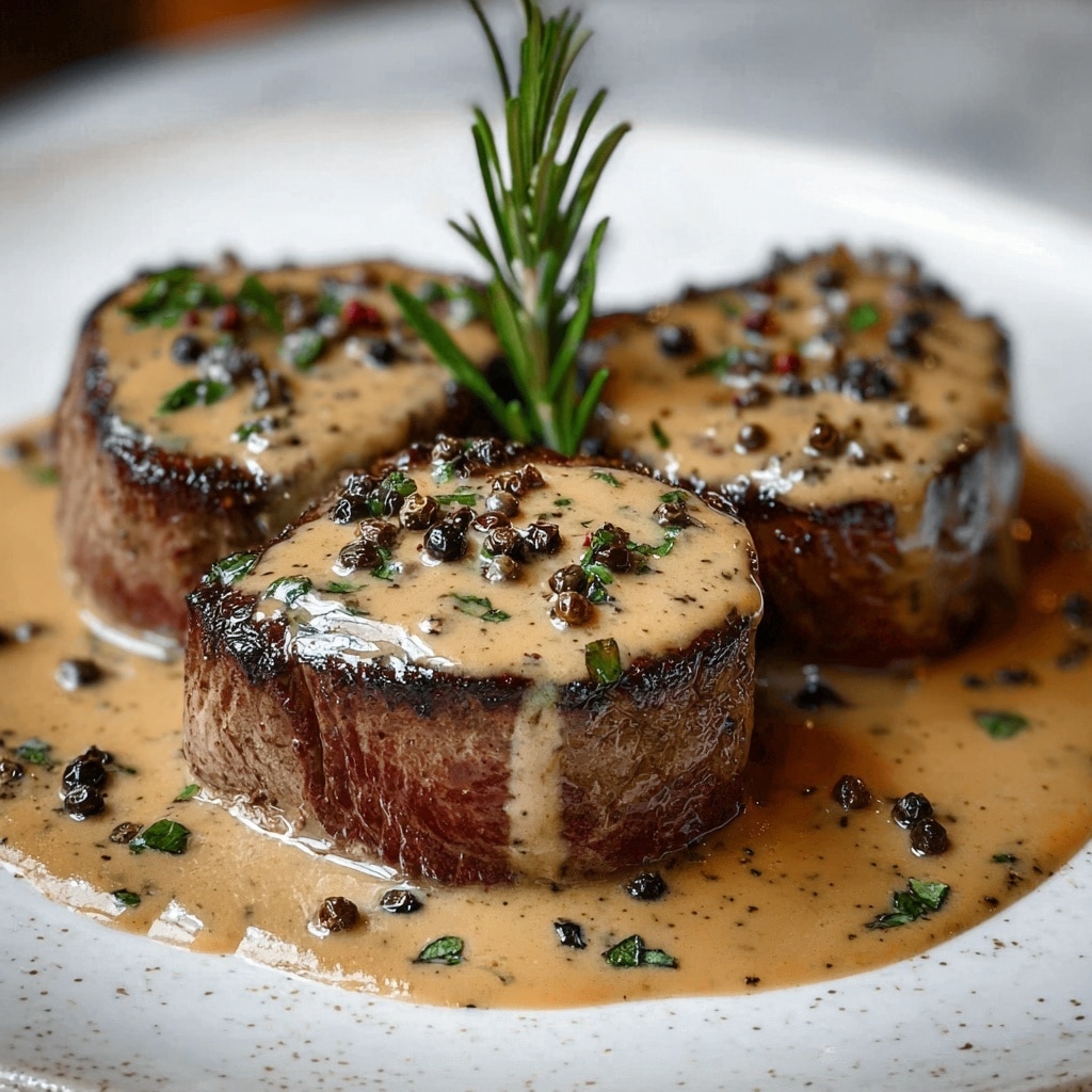 Filet Mignon with Peppercorn Sauce Recipe - Recipe Image