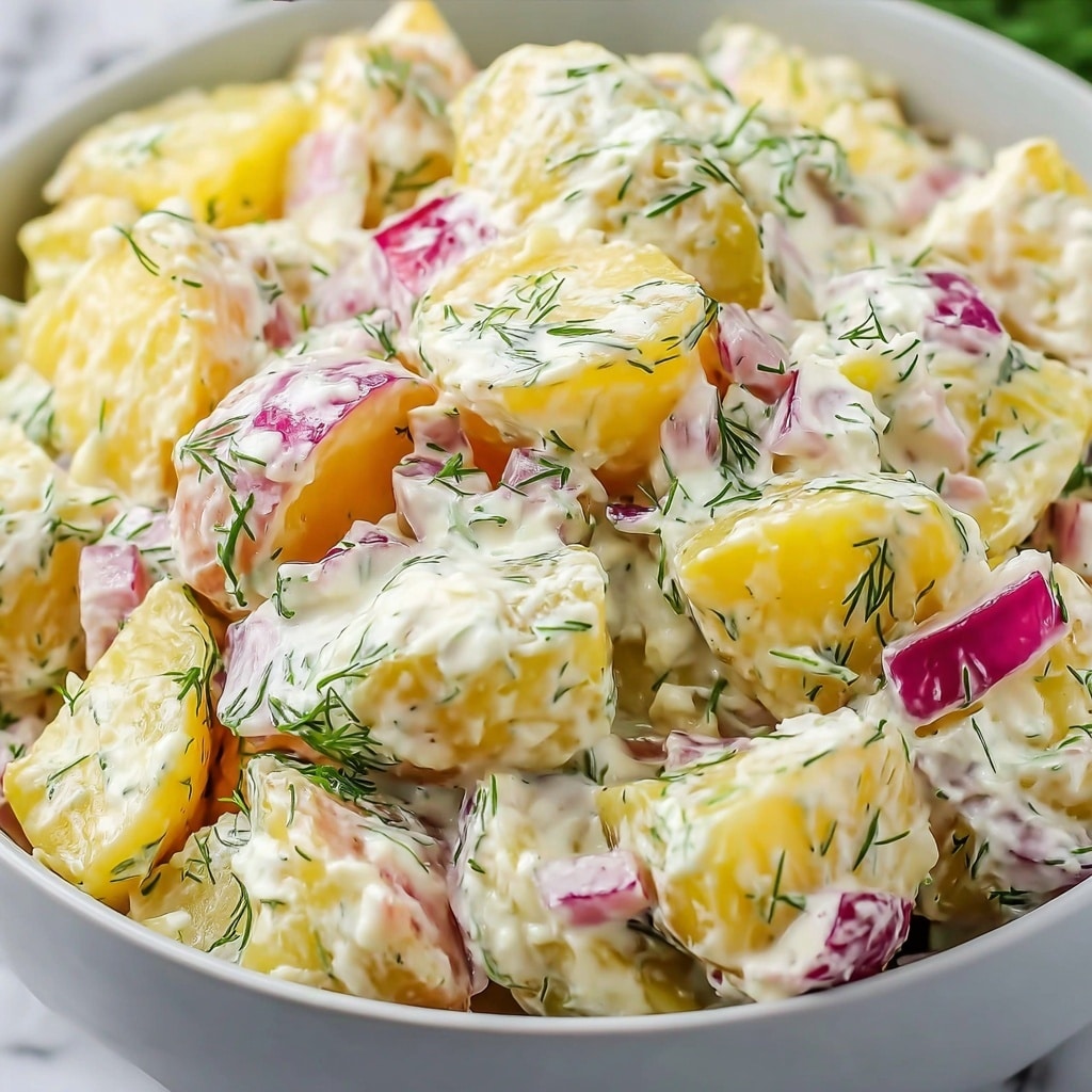Smashed Potato Salad with Pickles, Dill, and Capers Recipe - Recipe Image