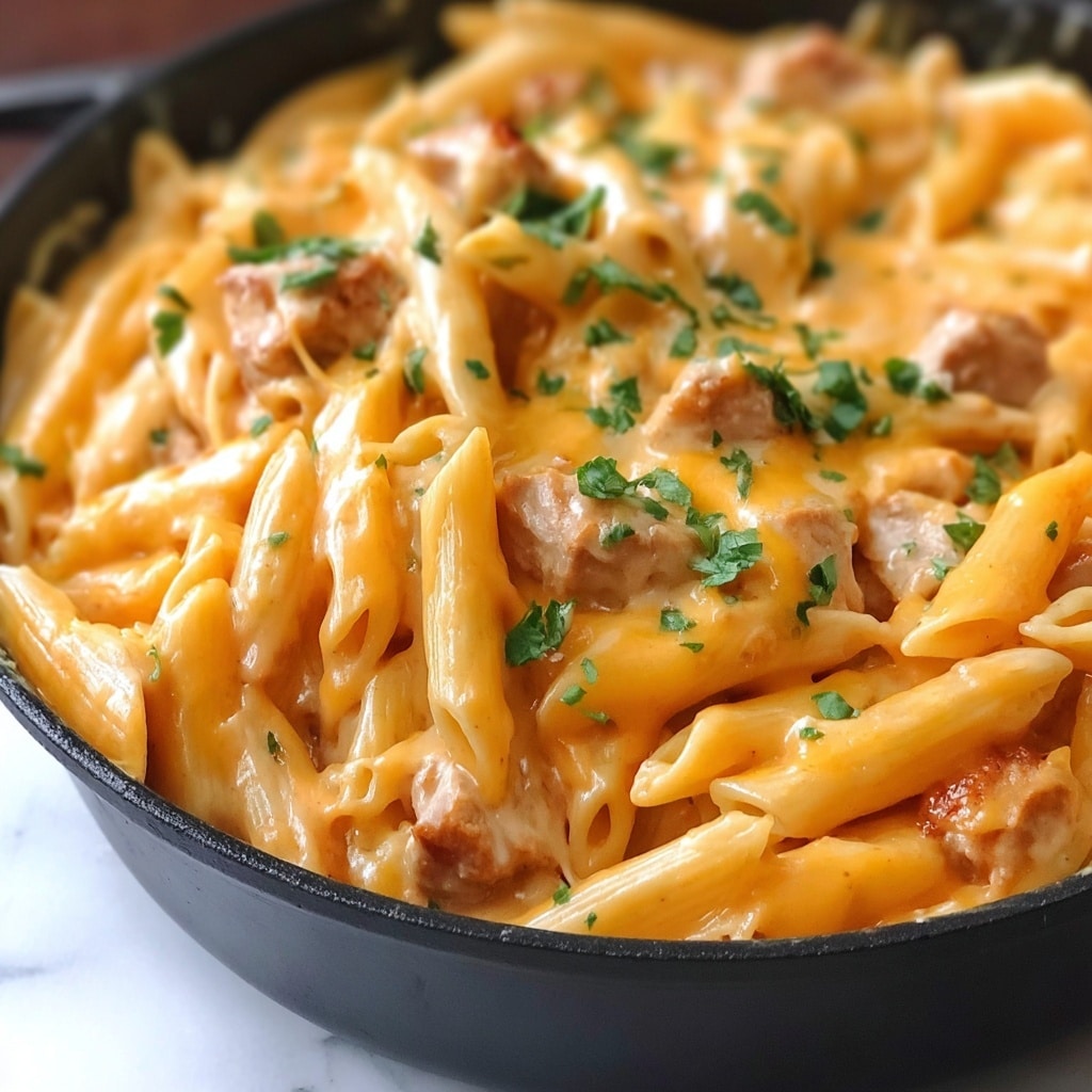 One Pot Cheesy Chicken Pasta Recipe - Recipe Image