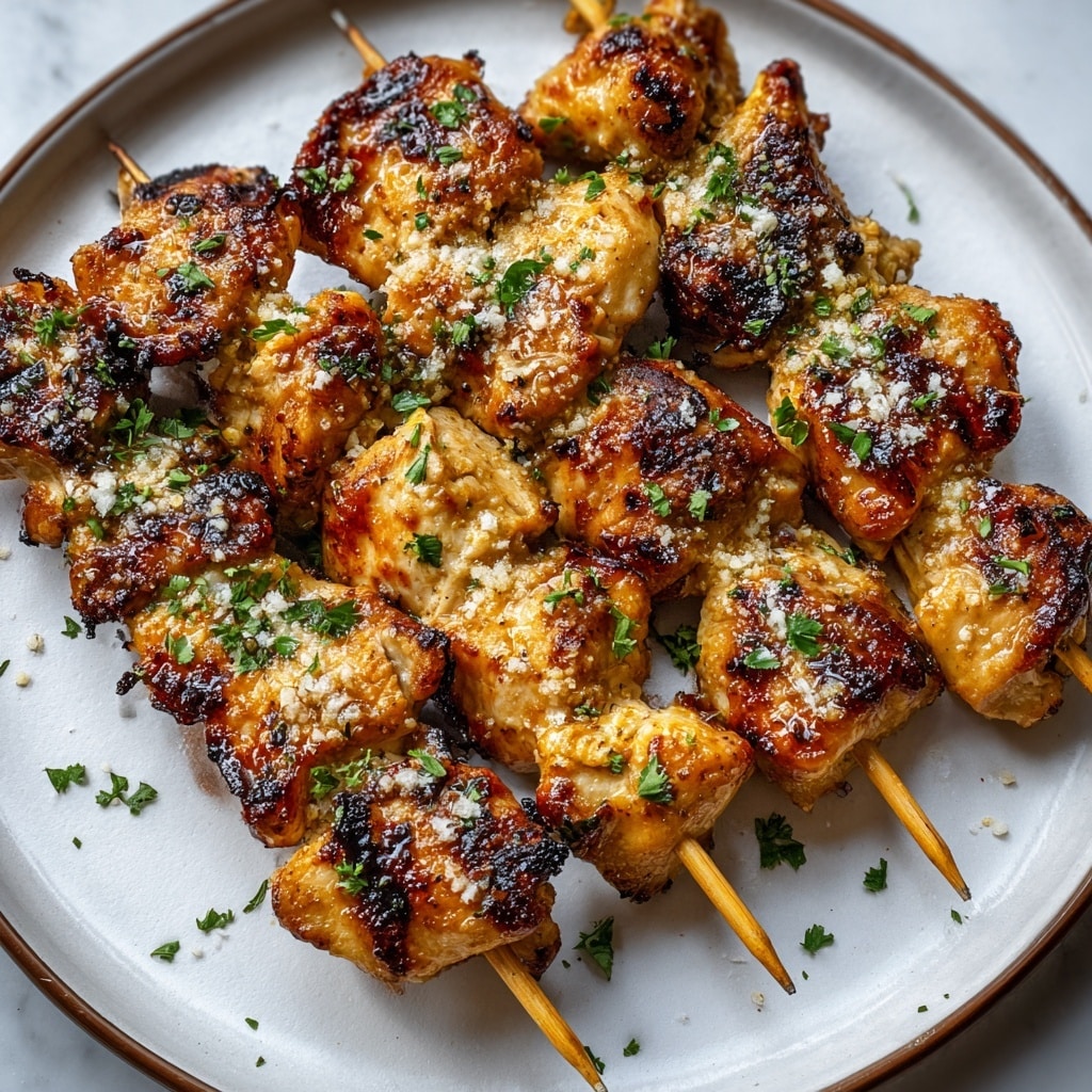 Garlic Parmesan Chicken Skewers Recipe - Recipe Image