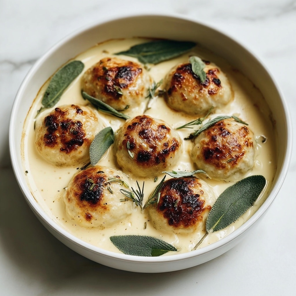 Italian Ricotta Gnudi in Cheese Sauce Recipe - Recipe Image