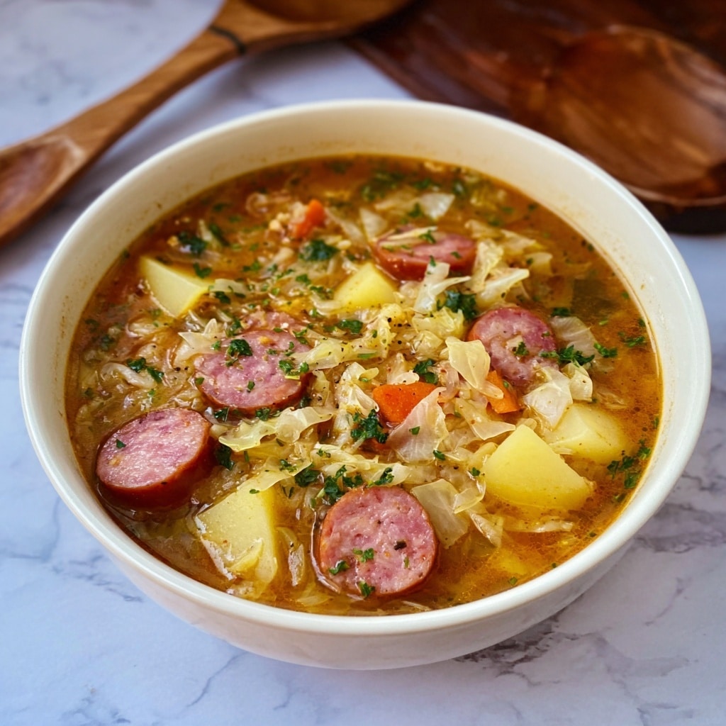 Kielbasa and Sauerkraut Soup Recipe - Recipe Image