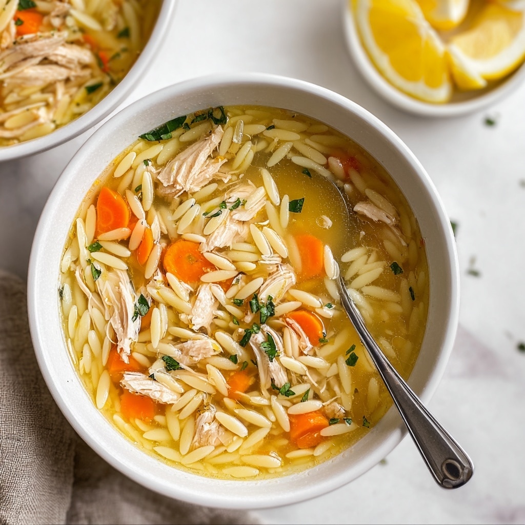 Lemon Chicken Orzo Soup Recipe - Recipe Image