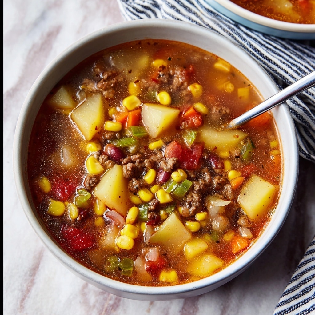Hearty and Easy Crockpot Cowboy Soup Recipe - Recipe Image