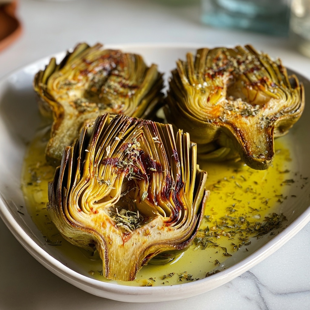 Grilled Artichokes with Garlic Butter Recipe - Recipe Image