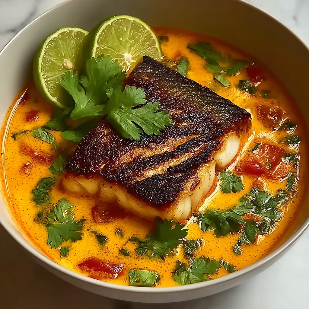 Thai-Style Coconut Lime Fish Soup Recipe - Recipe Image