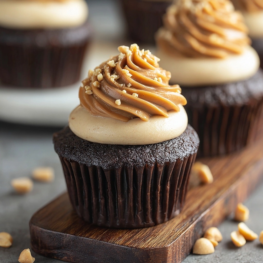 Chocolate Peanut Butter Cupcakes Recipe - Recipe Image