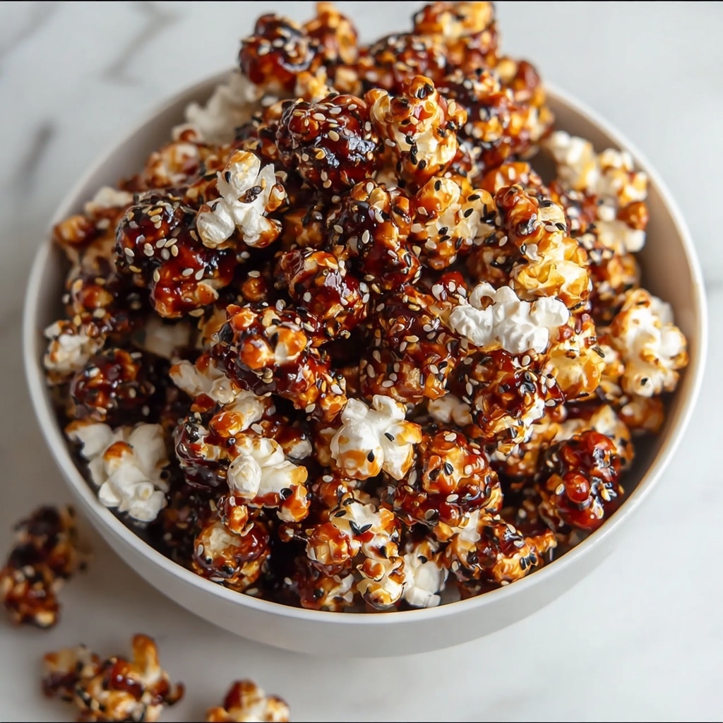 Gochujang Caramel Popcorn with Sesame Seeds Recipe - Recipe Image