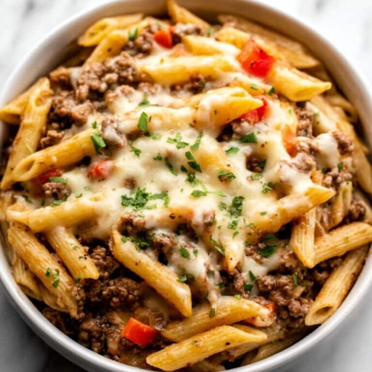 Creamy Rotel Pasta with Ground Beef Recipe