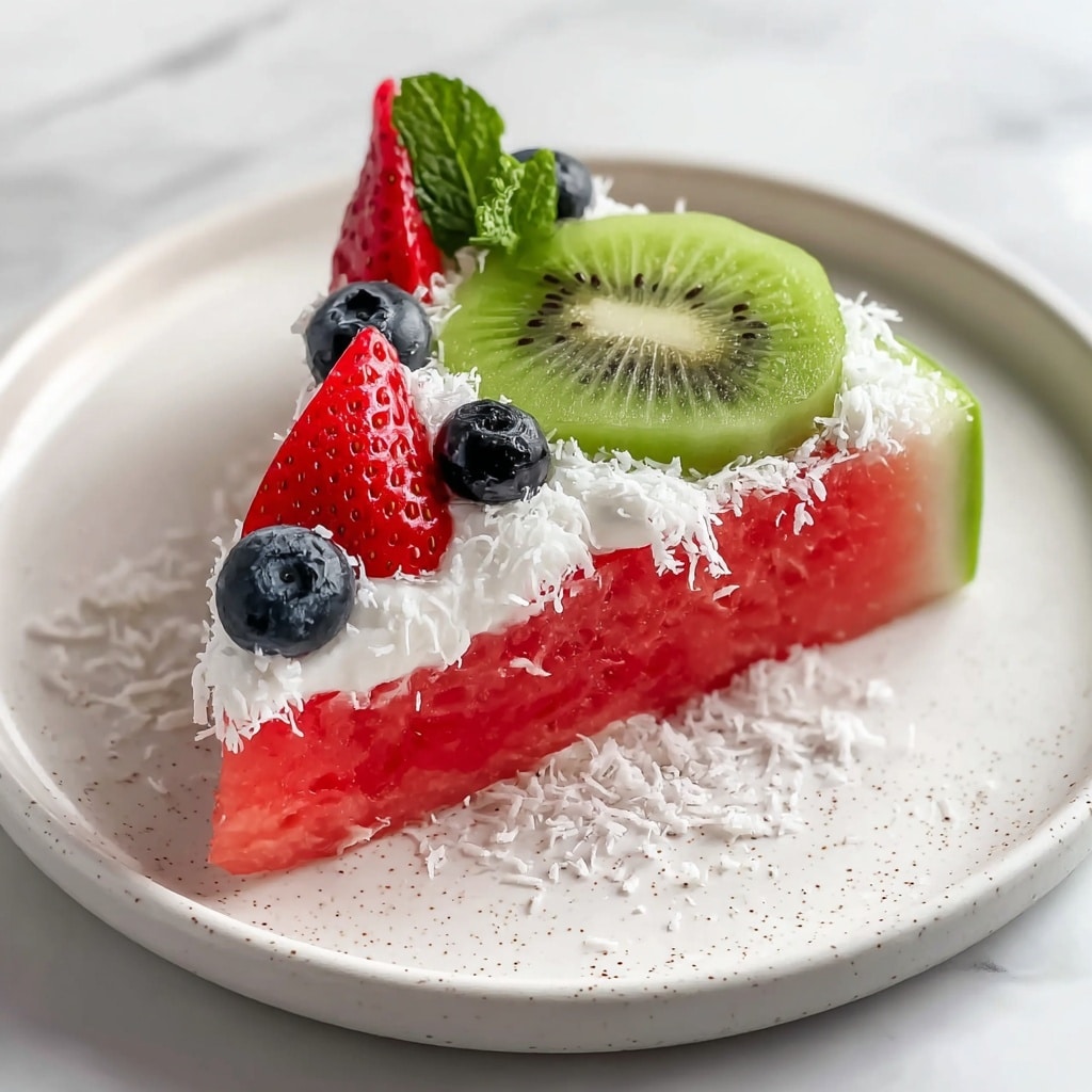 Watermelon Fruit Pizza with Ricotta, Berries, and Fresh Mint Recipe - Recipe Image