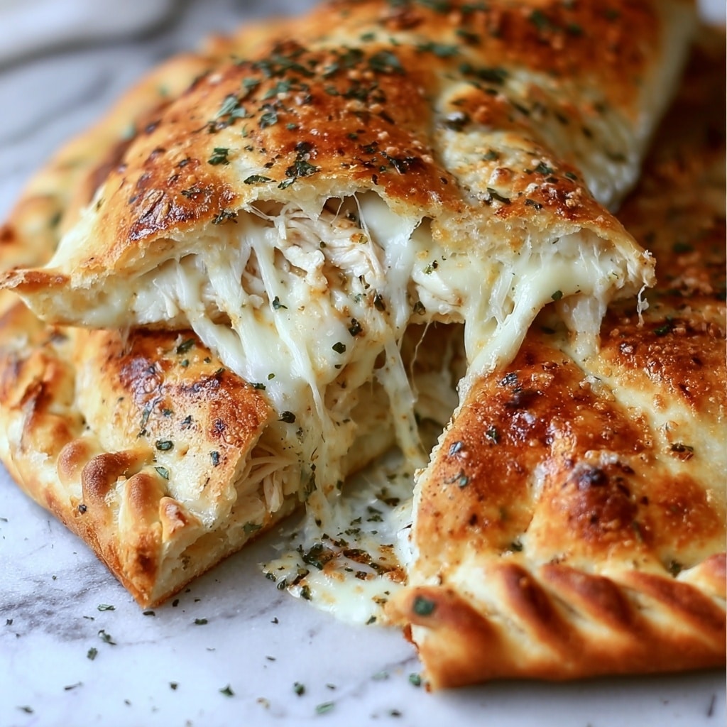 Chicken Alfredo Air Fryer Calzones Recipe - Recipe Image