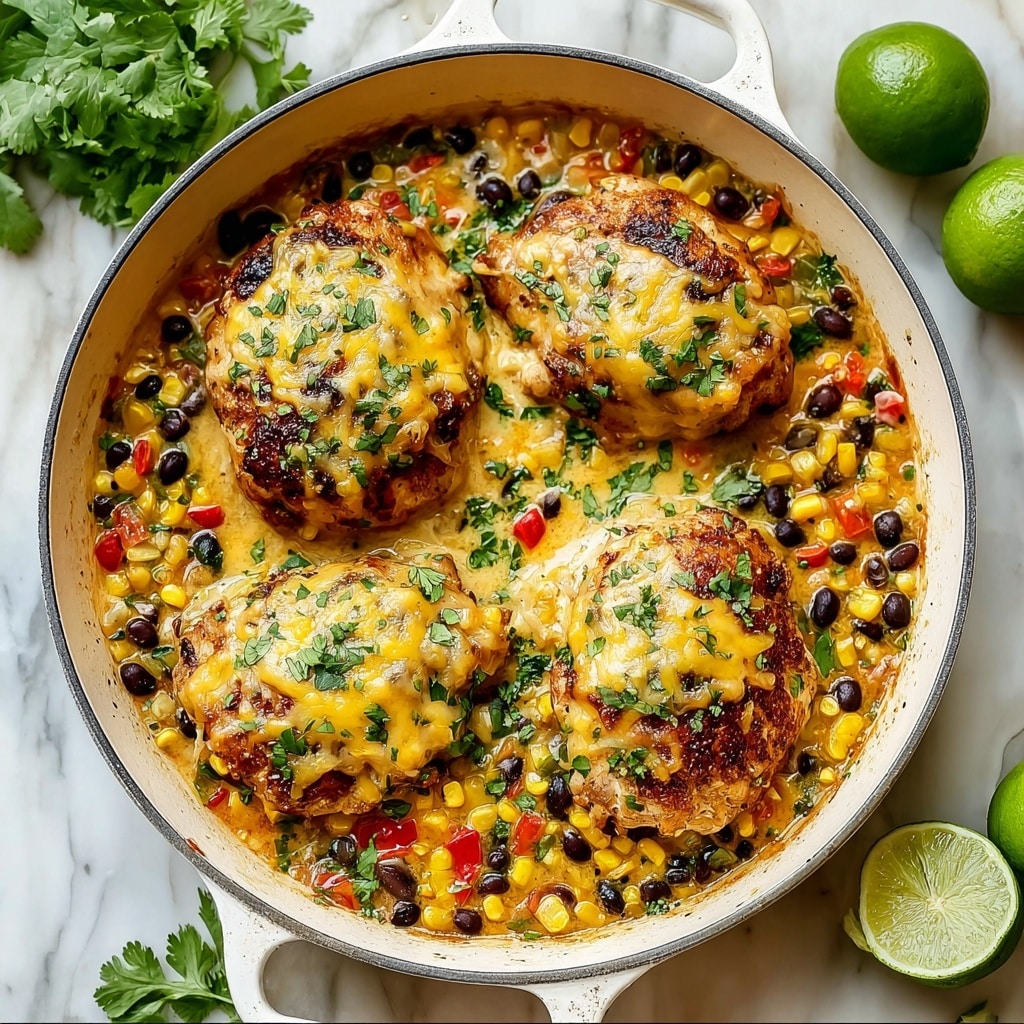 Cowboy Chicken with Black Beans, Corn, and Melted Cheese Recipe - Recipe Image
