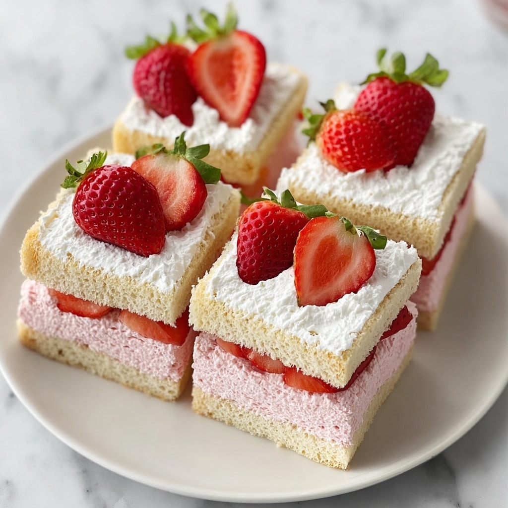 Delicious Strawberry Tea Sandwiches for Summer Parties Recipe - Recipe Image